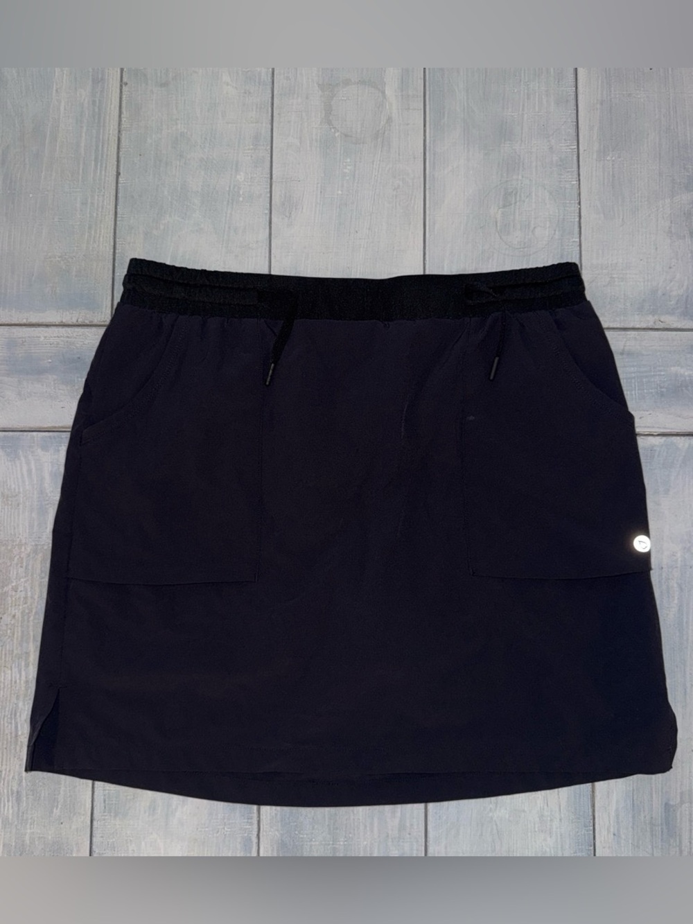 Baleaf Black Athletic Skirt with Logo Accent